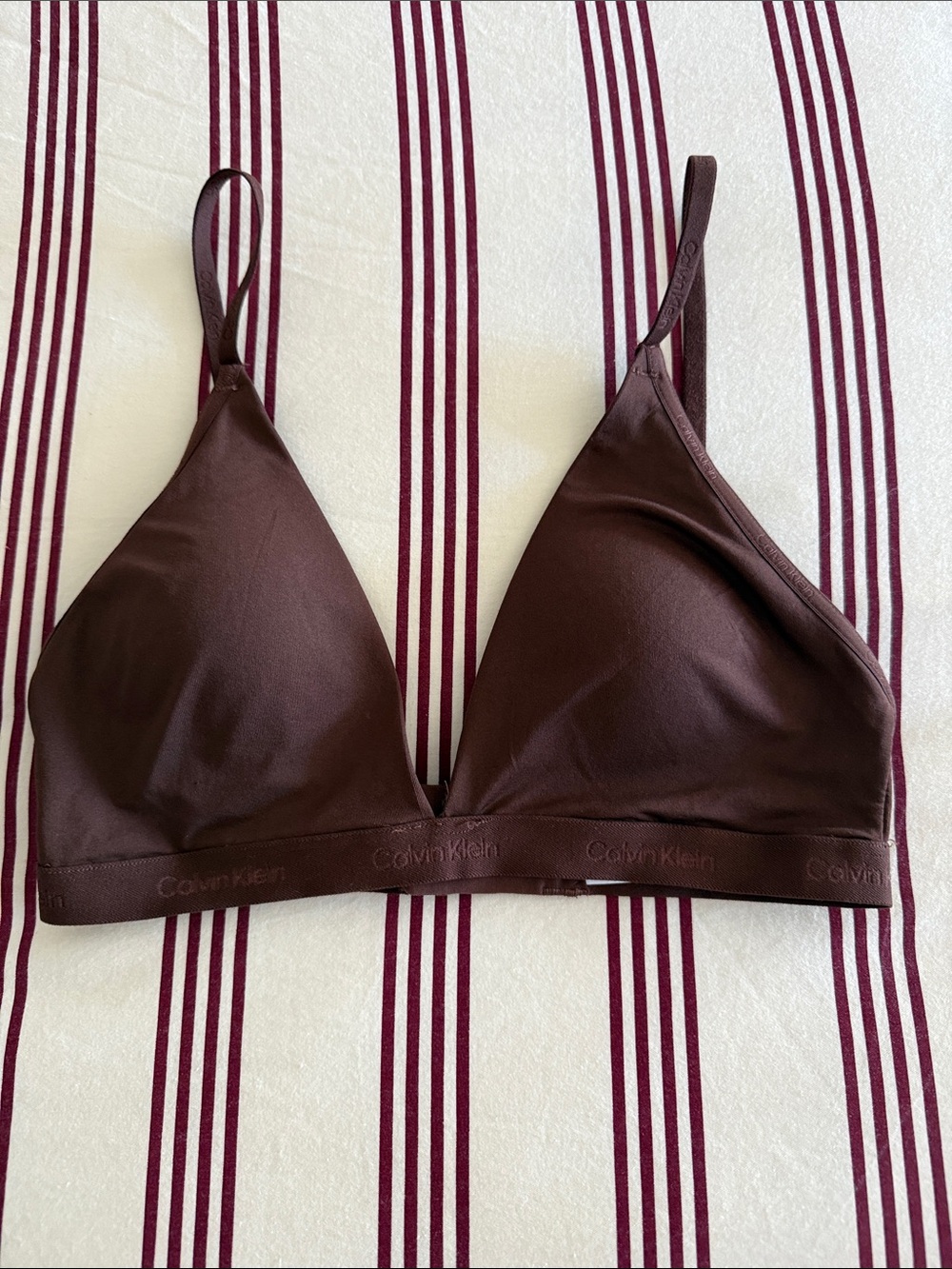 Calvin Klein Brown Wireless Triangle Bralette